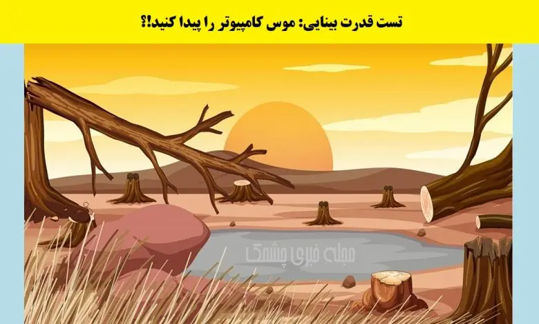تست هوش | تیزبینا تو این بیابون میتونین موس رو پیدا کنین؟