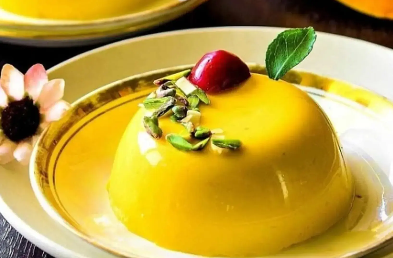 دسر پرتقال و زعفران؛مجلسی و شیک مخصوص شب یلدا