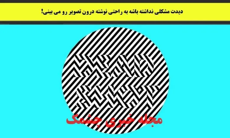 تست هوش | فقط تیز بینا و با حوصله ها میتونن کلمه مخفی در تصویر را درست حدس بزنند