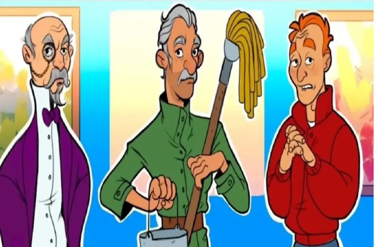 بازی فکری : کدامیک از افراد تصویر سارق نقاشی گرانقیمت گالری است؟