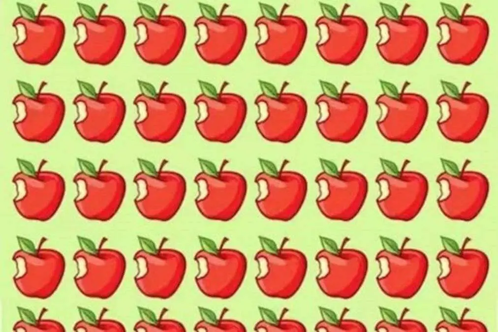 تست هوش | فقط 1٪ با ذهن مانند نوابغ می توانند یک سیب متفاوت را در 8 ثانیه تشخیص دهند!

