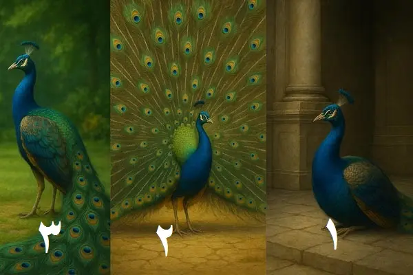 تست شخصیت شناسی : یک طاووس را انتخاب کنید تا بفهمید ارزش شما به چیست!