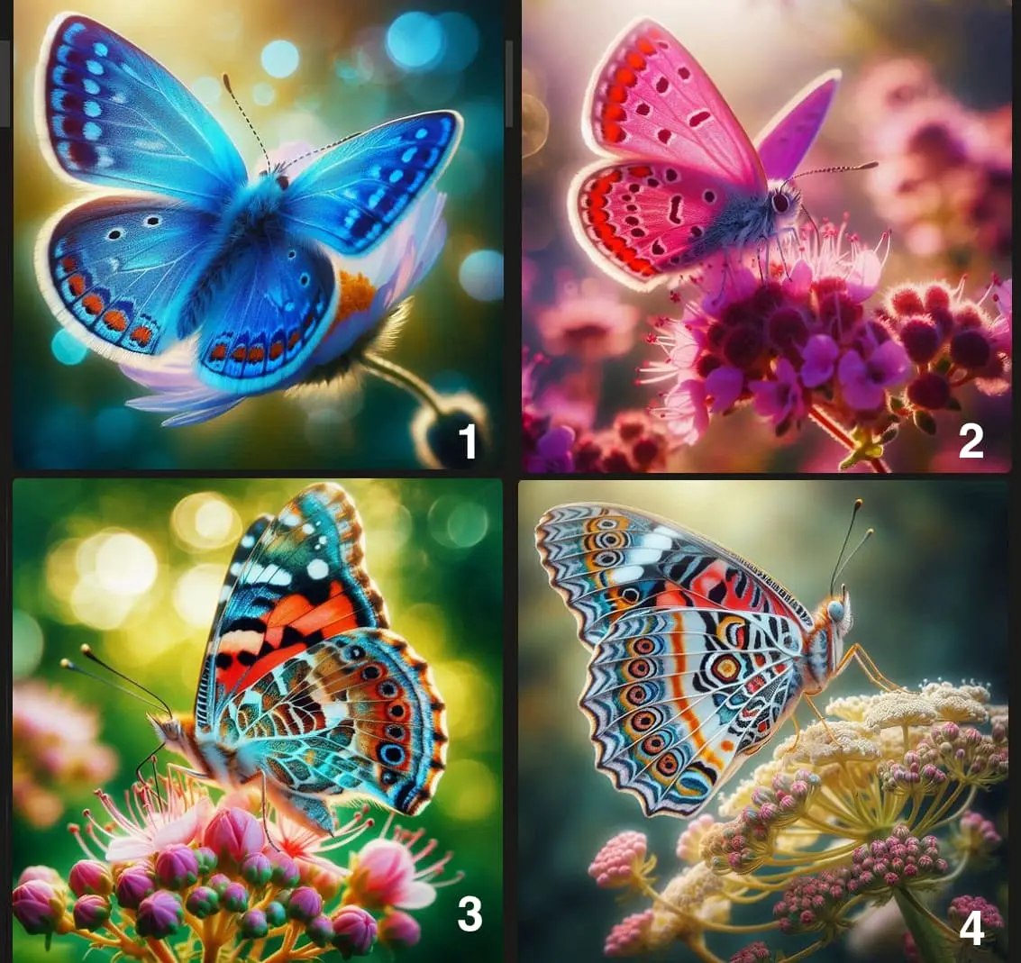 تست شخصیت شناسی | با انتخاب یک پروانه خوشبختی را به آغوش بکشید