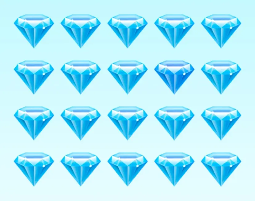 بازی فکری: اگه بتونی الماس متفاوت را در ۱۵ ثانیه یا کمتر پیدا کنی یعنی خیلی تیزبینی!