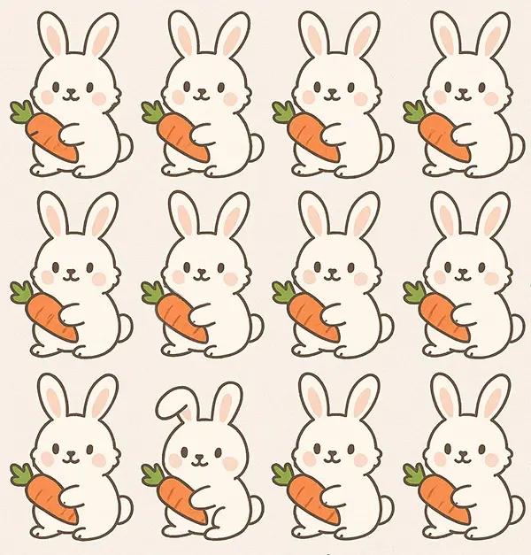 بازی فکری : خرگوش متفاوت کدام است؟ اگر تیزبین هستید در عرض 7 ثانیه بفهمید!