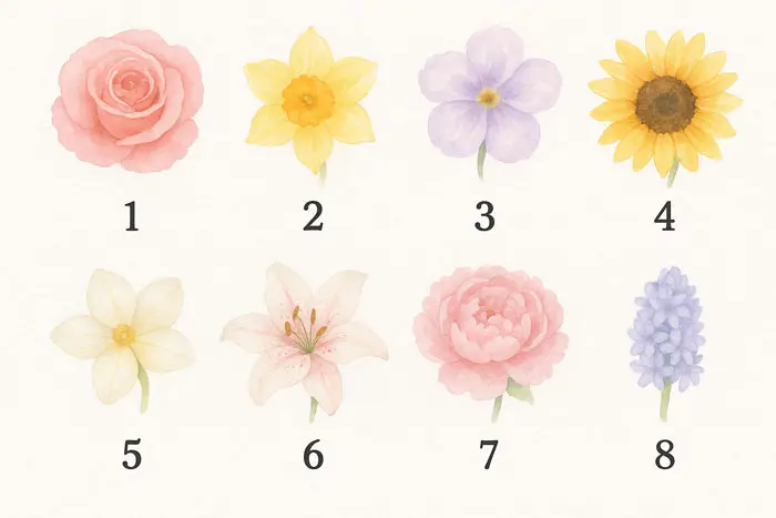 بازی ذهنی : یک گل را انتخاب کنید پیامی برای شما داریم!