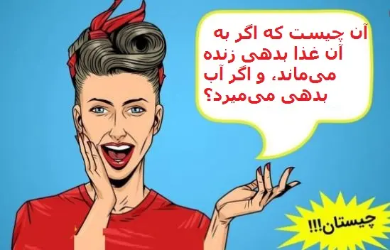 چیستان روز | آن چیست که اگر به آن غذا بدهی زنده می‌ماند، و اگر آب بدهی می‌میرد؟