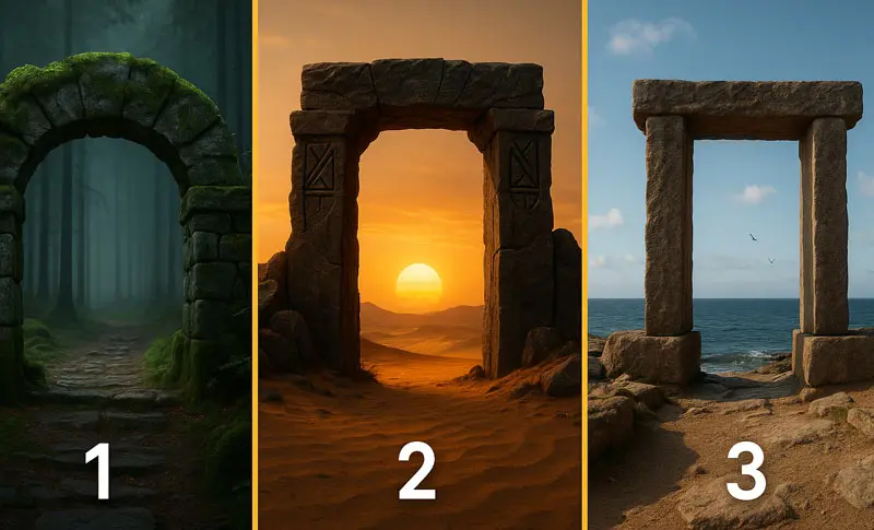  تست شخصیت شناسی : بگویید کدام دروازه سنگی را انتخاب می کنید تا بفهمید چقدر بی فکر  هستید!