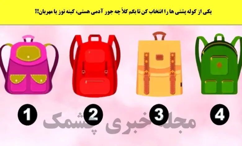 تست شخصیت شناسی | یک کوله پشتی انتخاب کن تا بگم به اونی که اعتماد داری چقدر میتونی اعتماد کنی