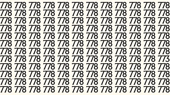 بازی فکری : فقط نابغه ها می توانند عدد 773 را در 5 ثانیه پیدا کنند و ثابت کنند چشمان تیز بینی دارند!