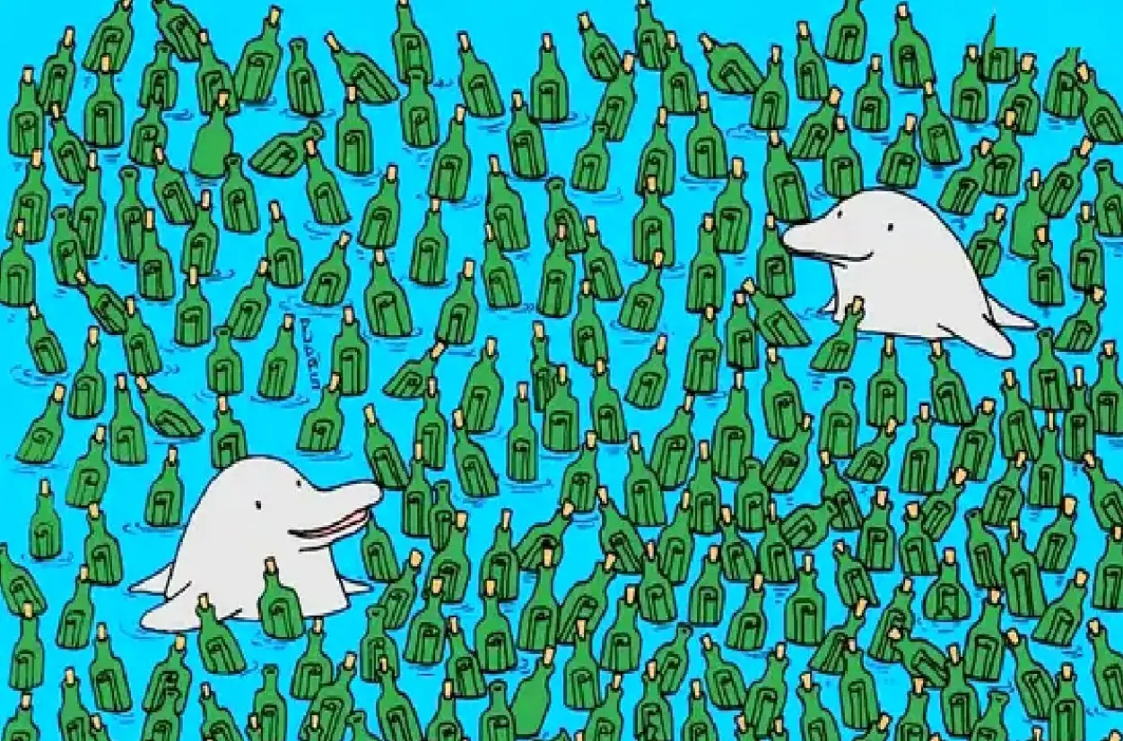 بازی فکری : فقط  چشم عقابی ها می‌توانند هر ۳ بطری خالی را در 5 ثانیه پیدا کنند!