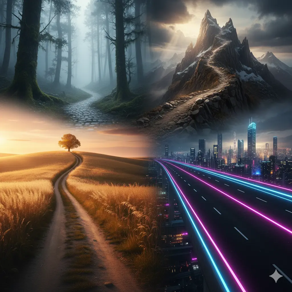 تست شخصیت شناسی : با انتخا یک جاده بفهمید چه آینده‌ ای در انتظار شماست!