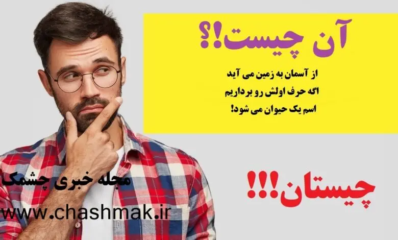 چیستان روز |  از آسمان به زمین می آید و اگه حرف اولش رو برداریم اسم یک حیوان می شود!
