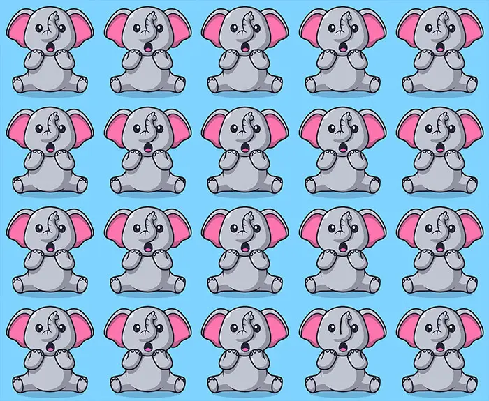 بازی فکری :فقط باهوش ها فیل متفاوت رو توی 5 ثانیه پیدا میکنند!