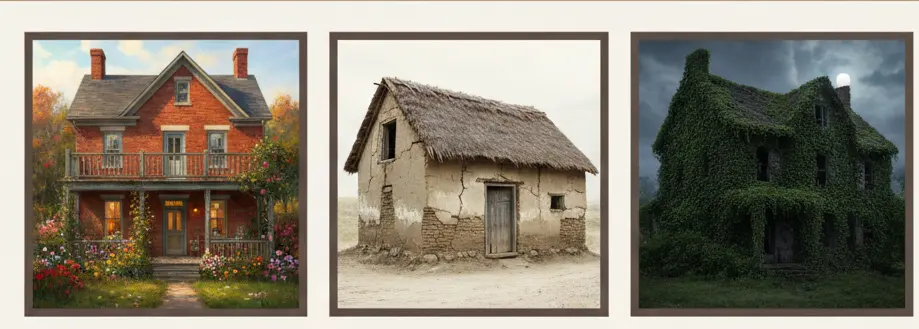 تست شخصیت شناسی : با انتخاب یک خانه‌ قدیمی بفهمید چه چیزی از گذشته برایتان ارزشمنده!