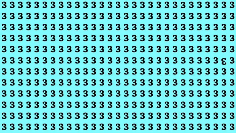 تست هوش | فقط چشم عقابیا میتونن عدد متفاوت رو پیدا کنند