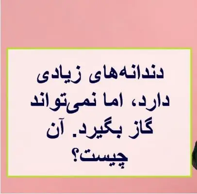 چیستان روز | آن چیست که دندانه‌های زیادی دارد، اما نمی‌تواند گاز بگیرد؟