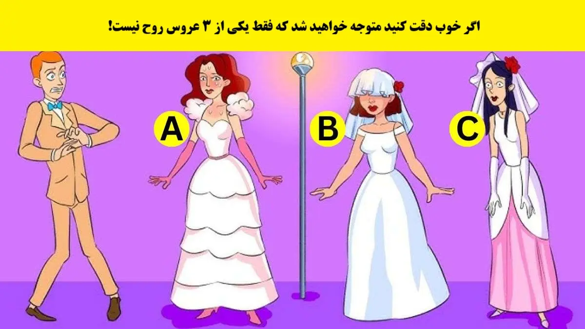 بازی فکری : هوش شرلوک هلمزیتو به کار بنداز و تو 5 ثانیه بگو کدوم عروس روح نیست!
