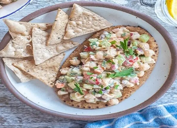 طرز تهیه سالاد نخود لیمویی با ارده کمتر از نیم ساعت