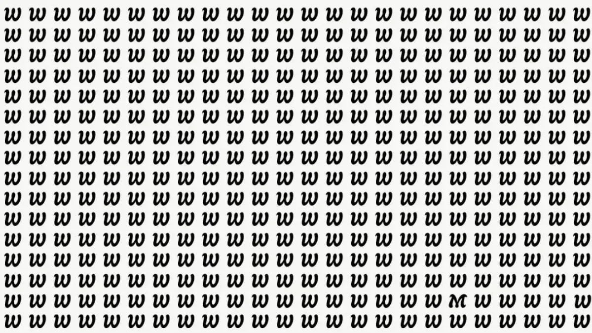 بازی فکری :  حتی افرادی با ضریب هوشی بالا نمی‌توانند در 6 ثانیه حرف M را در میان حرف‌های دیگر پیدا کنند