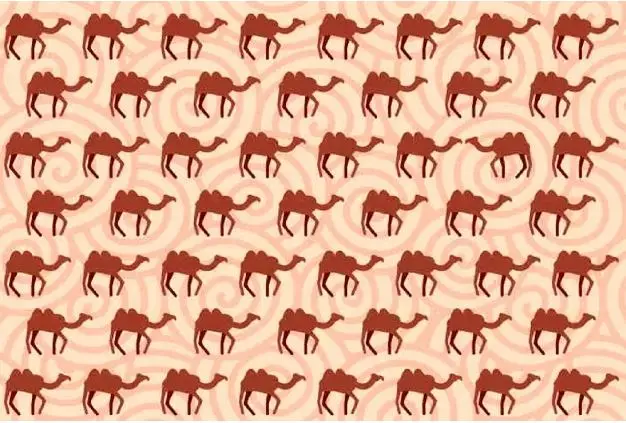 بازی فکری : اگر چشمات مثل عقابه 5 ثانیه وقت داری که شتر متفاوت و پیدا کنی!