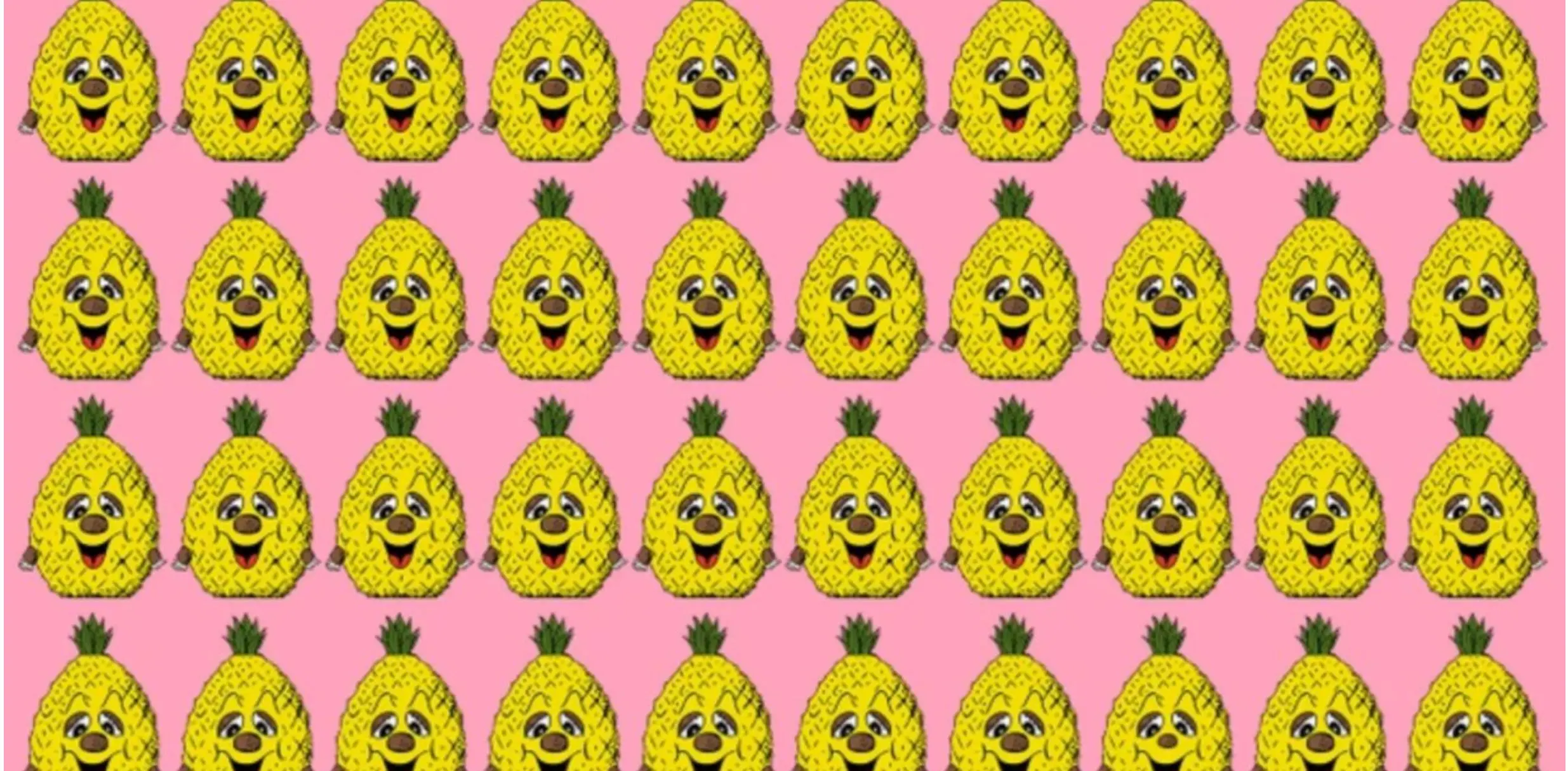 بازی فکری :  فقط نابغه‌های واقعی می‌توانند در ۶ ثانیه یک آناناس متفاوت پیدا کنند