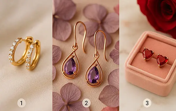 تست شخصیت شناسی  : بگویید کدام مدل گوشواره را انتخاب می کنید تا ویژگی شخصیتی شما را آشکار کنیم!