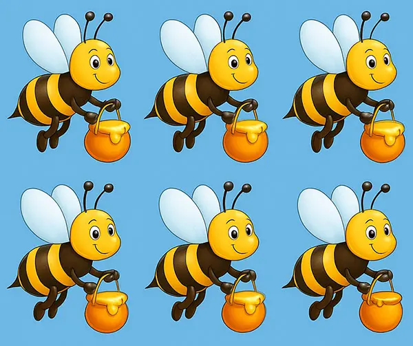 بازی فکری: آیا می‌توانی زنبور متفاوت را در ۳ ثانیه پیدا کنی؟