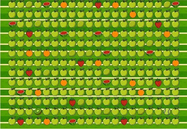 بازی فکری :  آیا می‌توانید توپ تنیس پنهان شده را در 10 ثانیه پیدا کنید؟