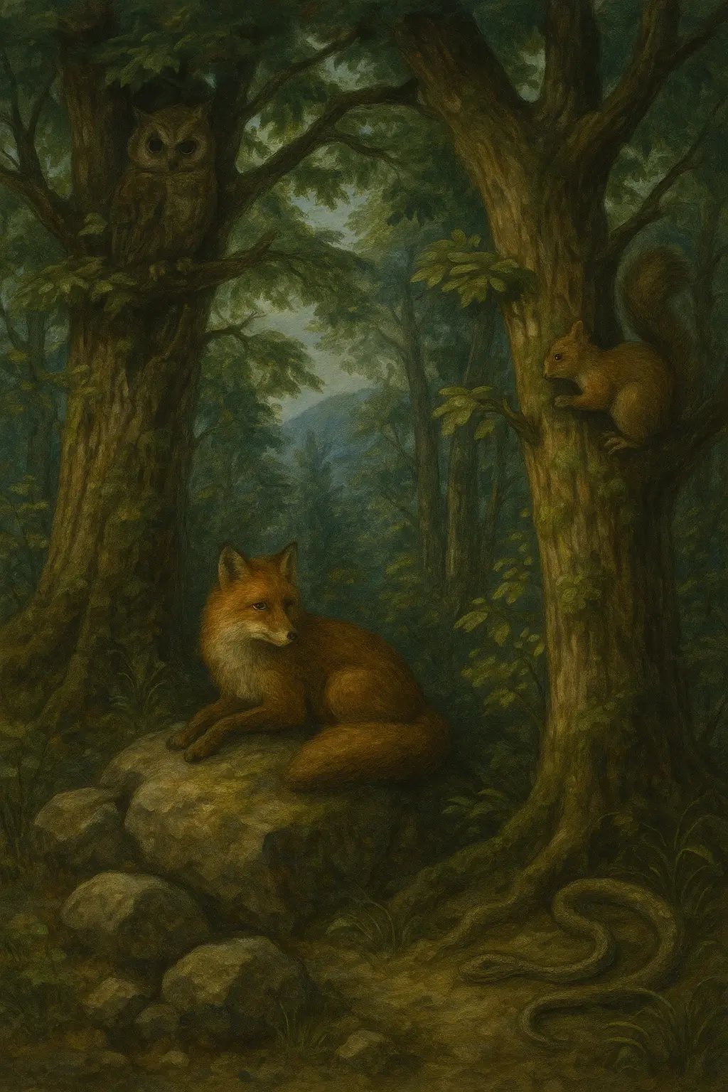 بازی فکری: چند حیوان در تصویر پنهان شده‌اند؟ چشمان تیزبین پیدایشان می‌کند!