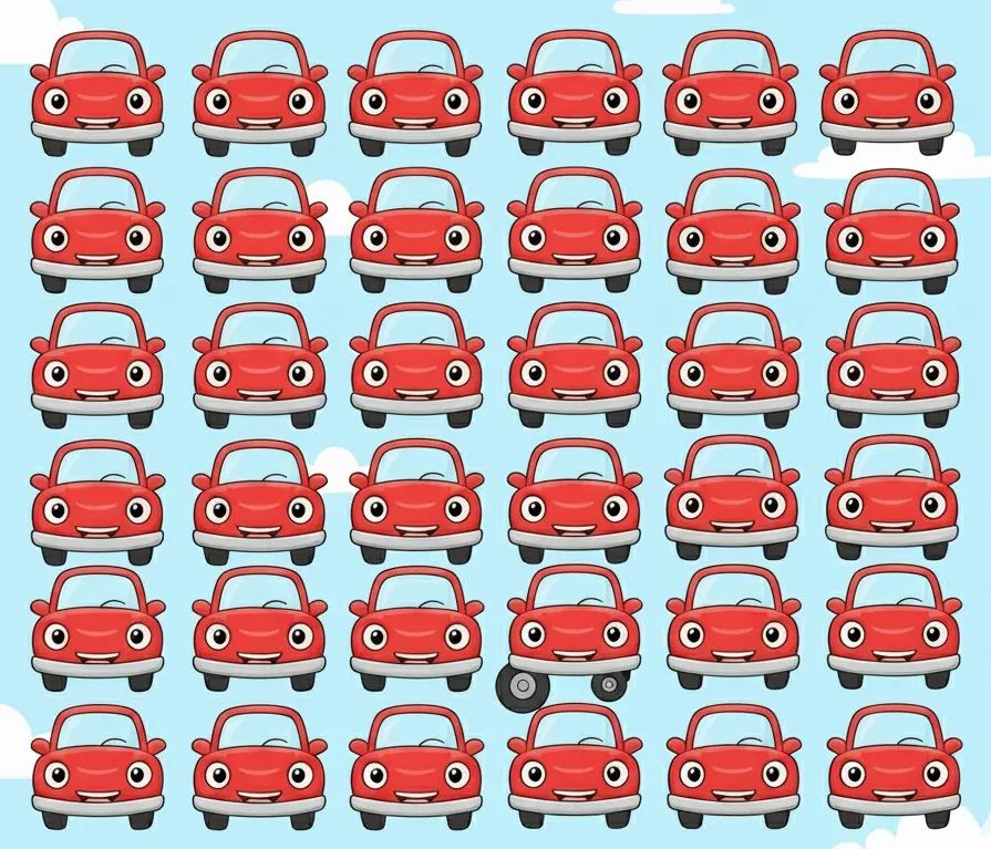 بازی فکری : آیا می‌ توانید ماشین متفاوت در این تصویر را در 5 ثانیه پیدا کنید؟