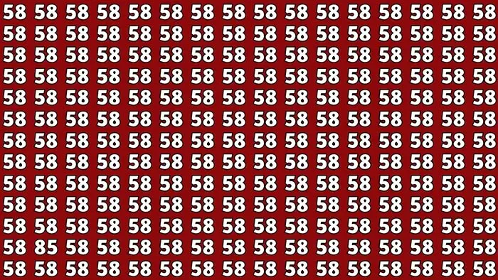 بازی فکری: اگه عدد 85 و تو 7 ثانیه پیدا کنی چشمان تیزبینی داری!