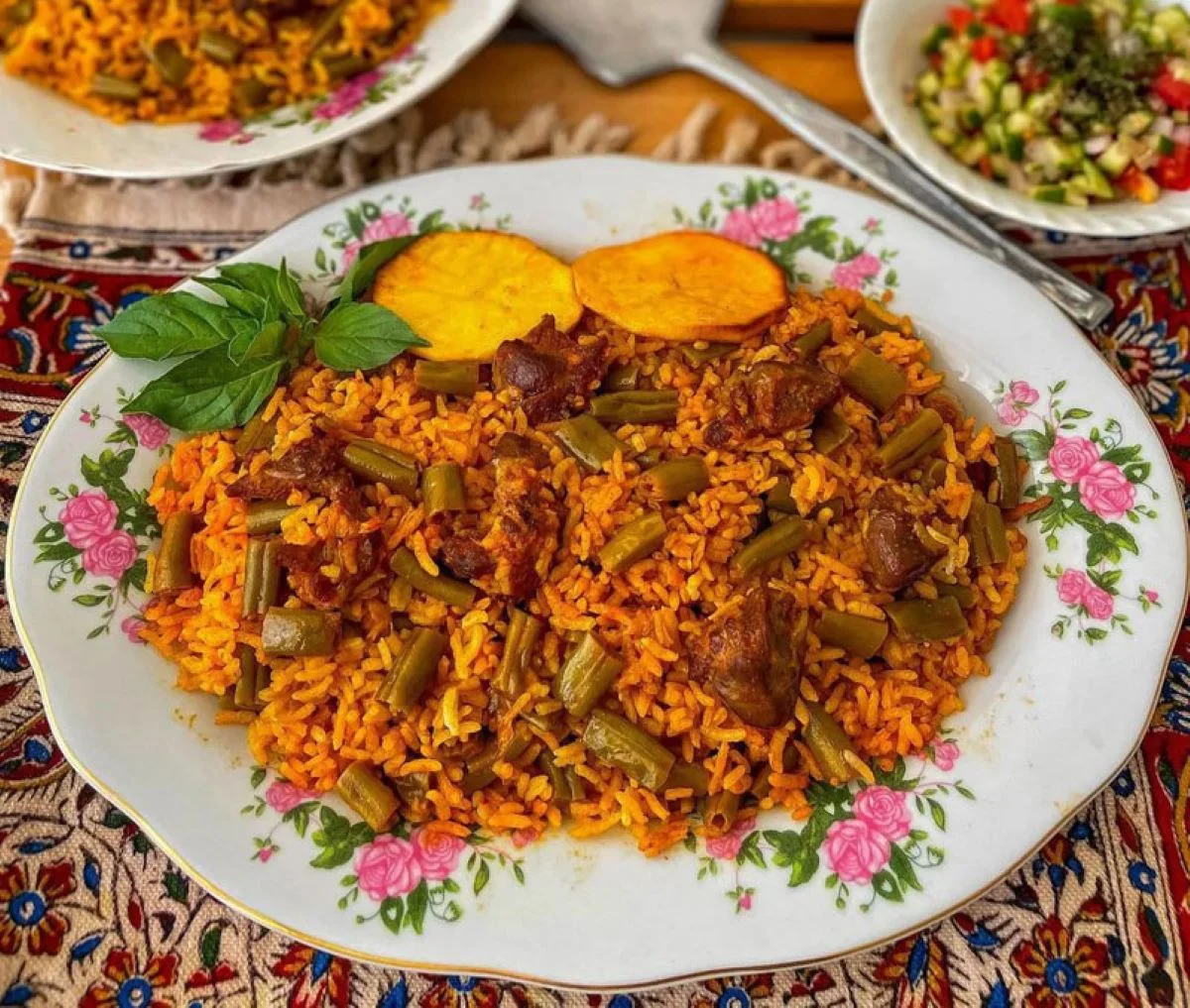 طرز تهیه لوبیا پلو مجلسی با گوشت چرخ‌کرده | دانه‌دانه، خوش‌عطر و جاافتاده
