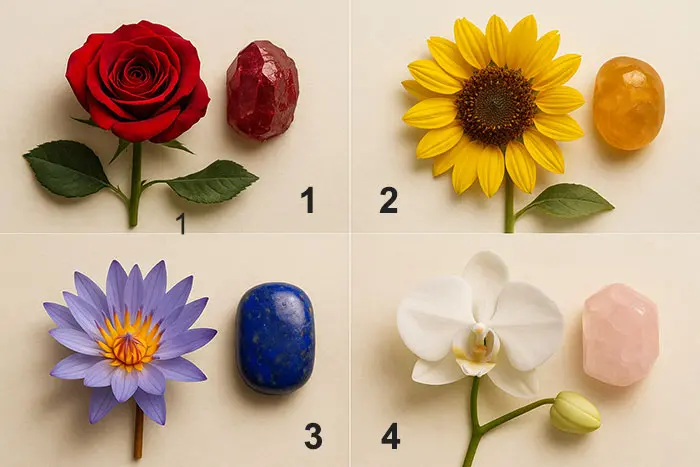 تست شخصیت شناسی : یک ترکیب گل + سنگ را انتخاب کنید تابفهمید چقدر به آینده خوش بین هستید