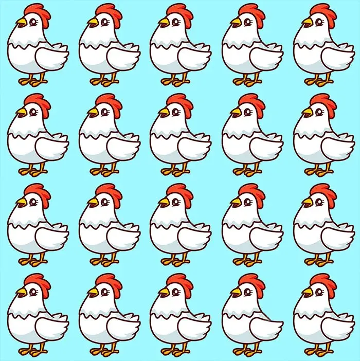 بازی فکری : مرغ متفاوت کدام است؟ اگر دقت بالایی دارید در 5 ثانیه بفهمید!