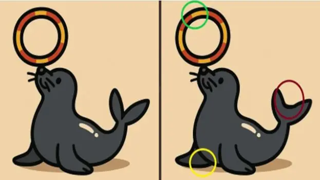 بازی فکری : اگه چشمات 10 / 10 تو 5 ثانیه 3 تفاوت و پیدا کن!