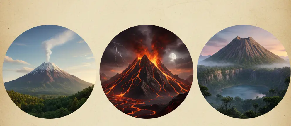 تست شخصیت شناسی : با انتخاب یک آتشفشان بفهمید آتش درونیتان با چه چیزی شعله ور می شود!