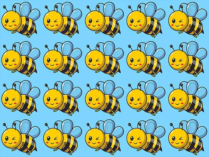 بازی فکری : فقط اوناییکه چشم عقابی هستند تو 7 ثانیه زنبور متفاوت و پیدا میکنند!