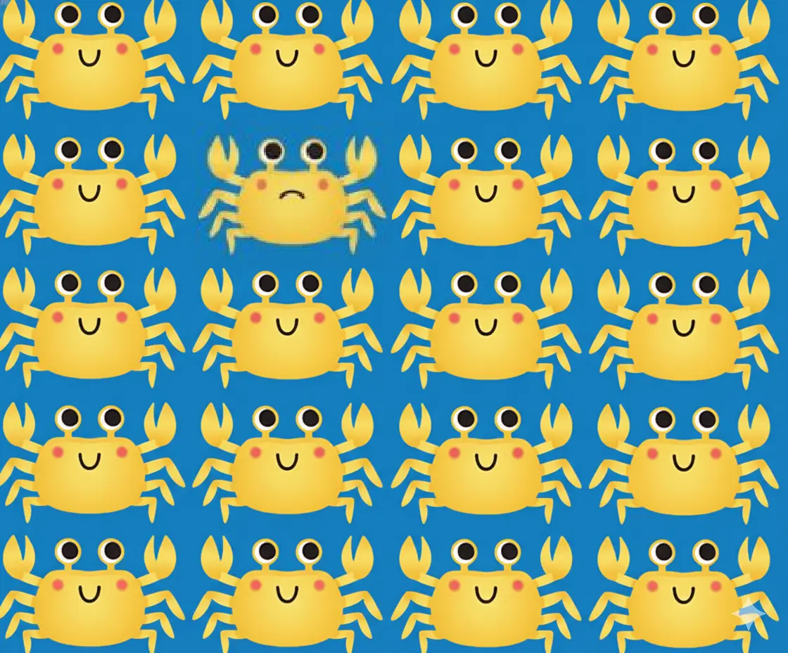 بازی فکری : خرچنگ متفاوت کدام است؟اگه تو 4 ثانیه پیدا کنی معلومه خیلی نابغه ای!