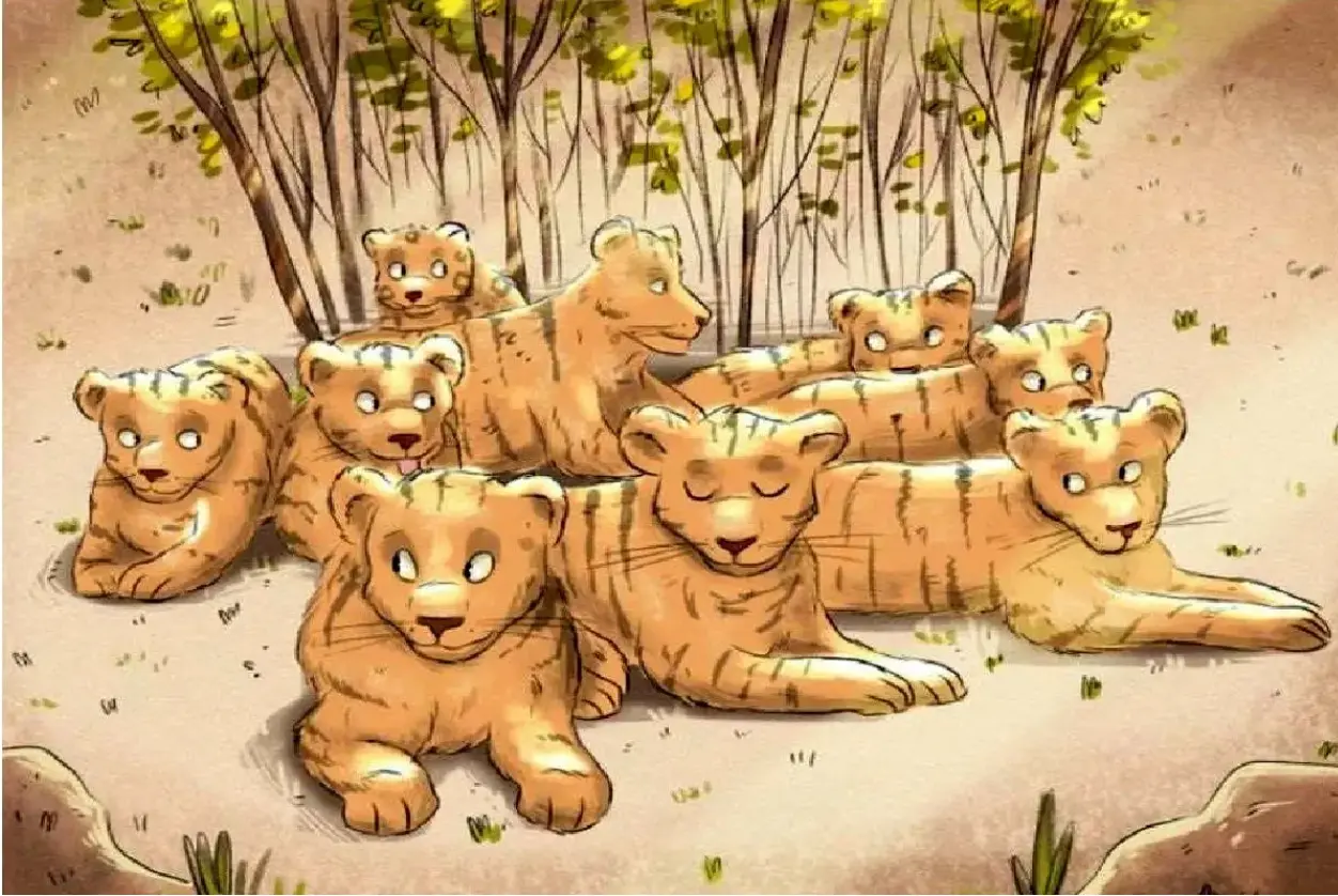 بازی فکری: فقط یک نابغه می‌تواند در ۵ ثانیه تشخیص دهد کدام ببر نیست!