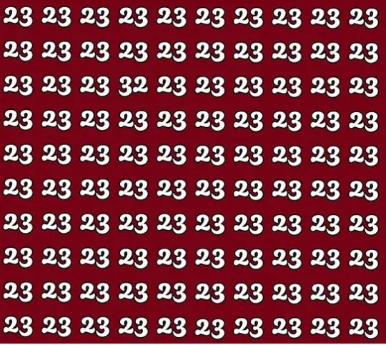 بازی فکری : فقط 1% مردم میتونن تو 5 ثانیه عدد 32 رو پیدا کنند!