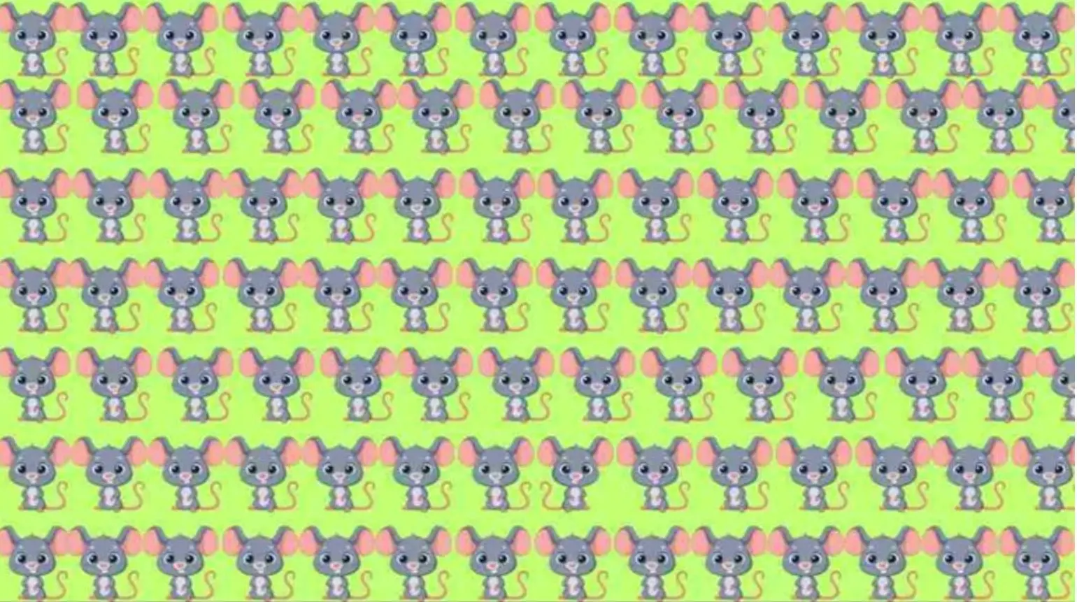 بازی فکری : کسانی که ضریب هوشی ۱۳۰ دارند میتوانند در ۶ ثانیه موش متفاوت را پیدا کنند