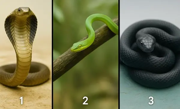 تست شخصیت شناسی : یک مار را انتخاب کنید تا بفهمید چقدر موزمار هستید!