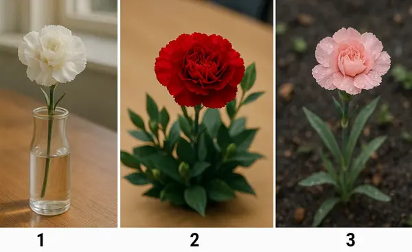 تست شخصیت شناسی : یک گل میخک را انتخاب کنید تا بفهمید چقدر آرام هستید!