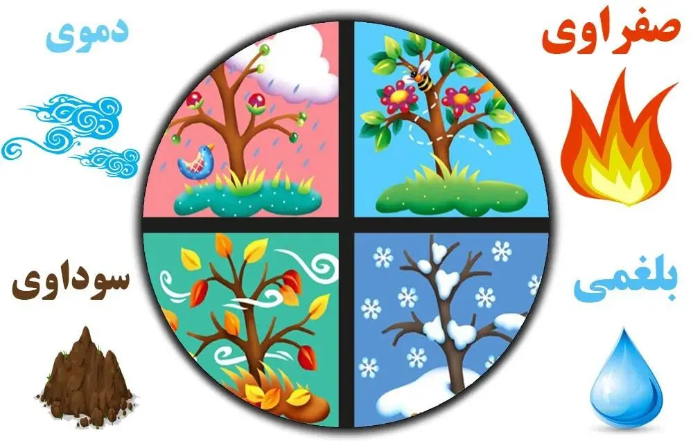رازهای مزاج‌شناسی |  مزاج خود را بشناسید؛گرم و تر، گرم و خشک، سرد و تر و سرد و خشک