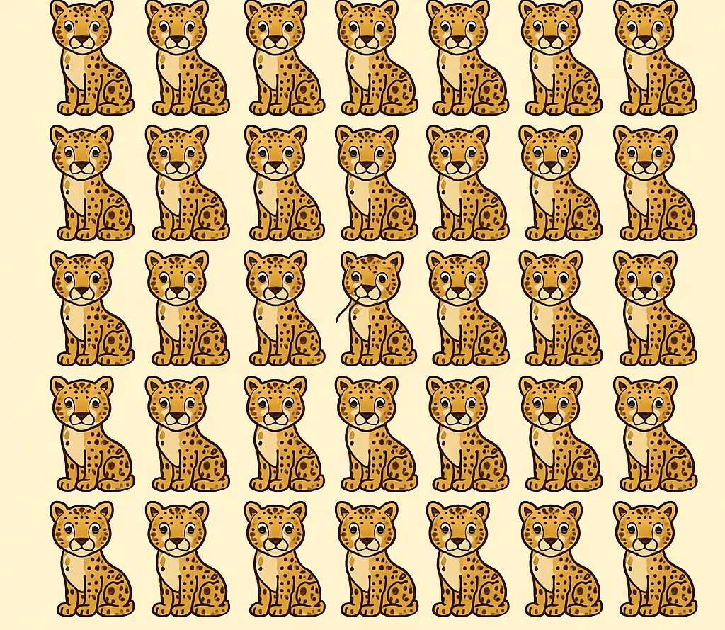 بازی فکری: پلنگ متفاوت را در ۵ ثانیه پیدا کن و به همه ثابت کن که تیزبینی!