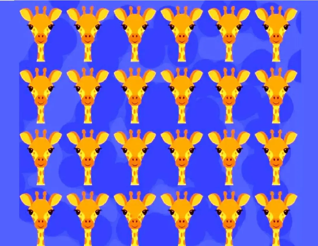 بازی فکری : چشم عقابی ها تو 5 ثانیه بگن کدوم زرافه با بقیه فرق داره!