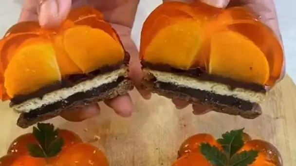 طرز تهیه دسر نارنگی و بیسکویت