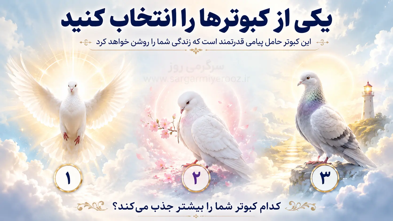 با انتخاب یک کبوتر بفهمید چه چیزهایی سکوت شمارو می شکند!