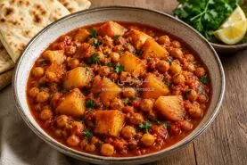 طرز تهیه نخود و ۲ سیب‌زمینی این شام کم‌خرج را درست کن | آشپزی بدون گوشت و مرغ